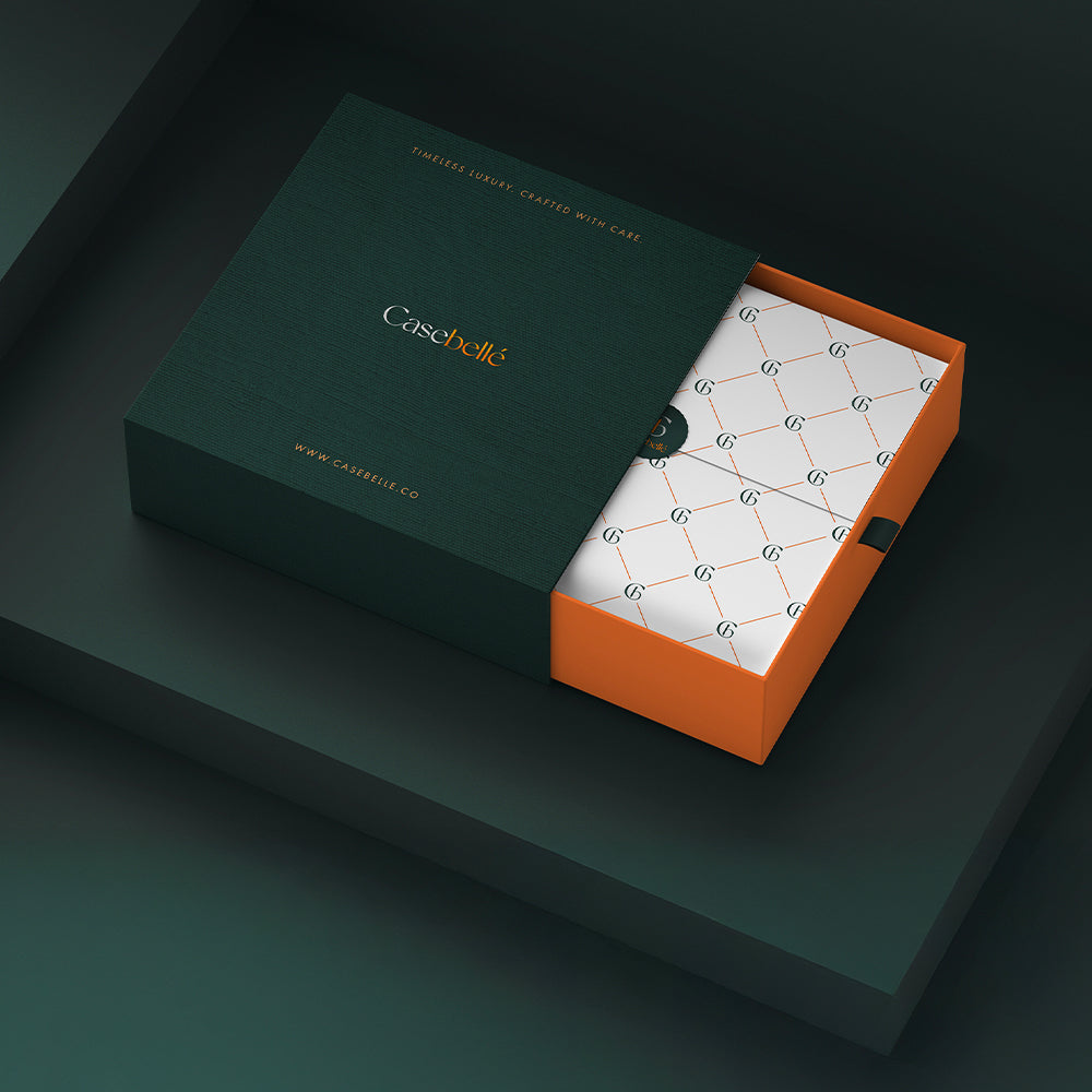 iPhone 16 Pro Max leather case packaging box