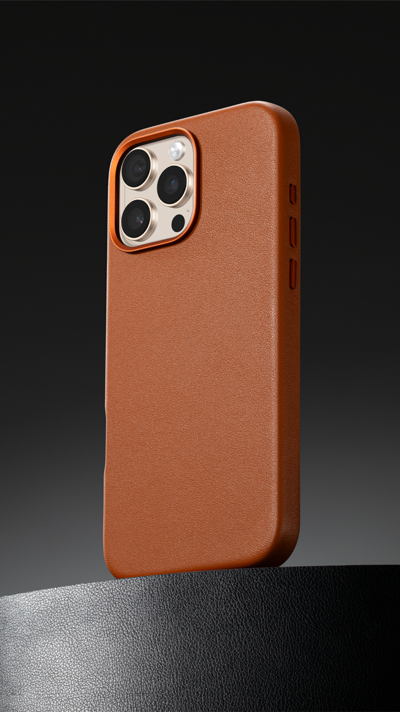 Timeless Luxe Phone Case in Cognac Brown