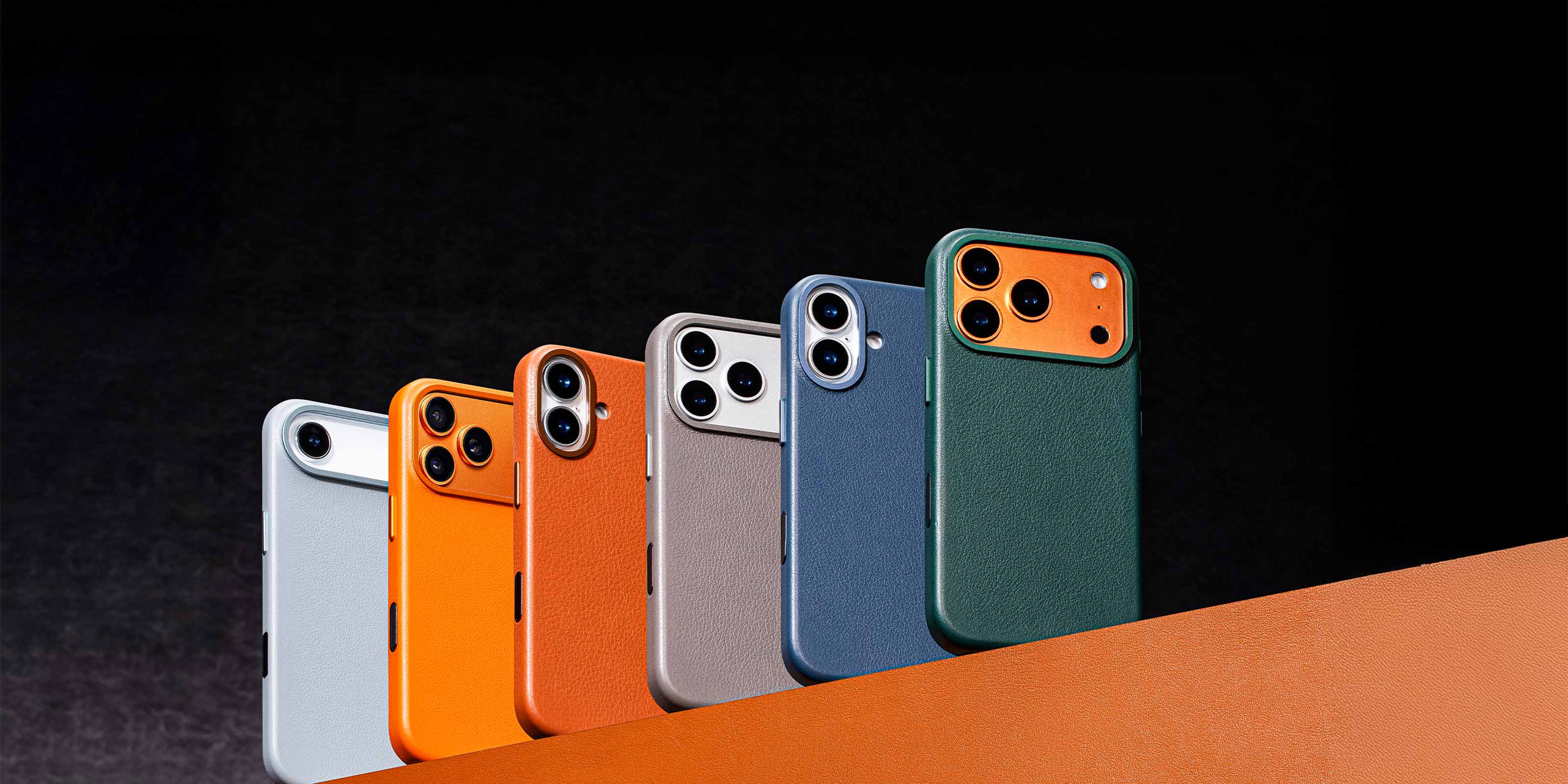 Casebelle iPhone 17 Series leather cases in multiple colours - full-grain Italian leather with MagSafe