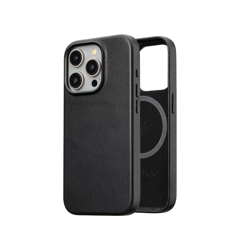 Timeless Luxe Leather Case - Obsidian Black - iPhone 15