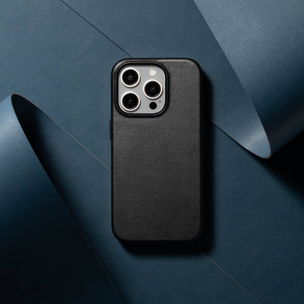 Timeless Luxe Leather Case - Obsidian Black - iPhone 15 Plus