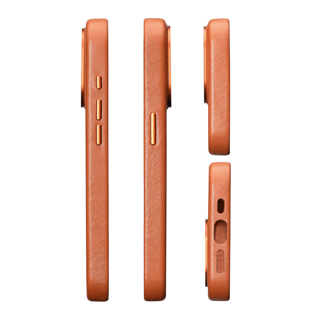 Timeless Luxe Leather Case - Cognac Brown - iPhone 15 Pro