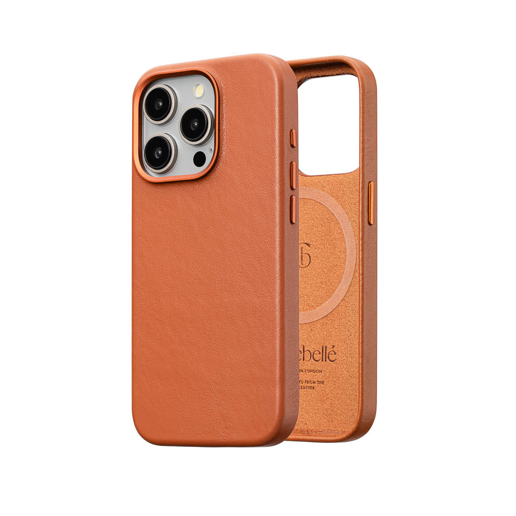 Timeless Luxe Leather Case - Cognac Brown - iPhone 15 Pro