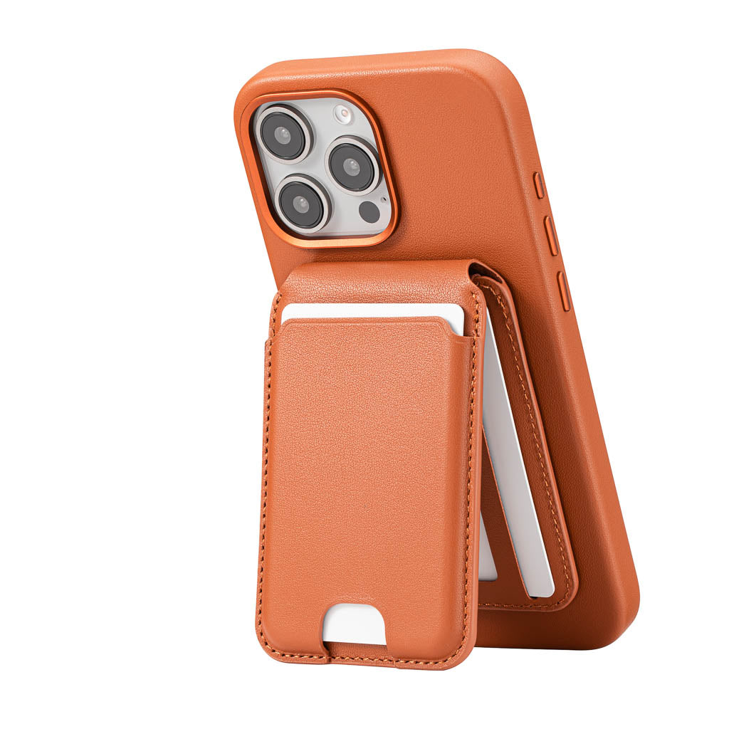 Timeless Luxe Leather Case - Cognac Brown - iPhone 15 Pro