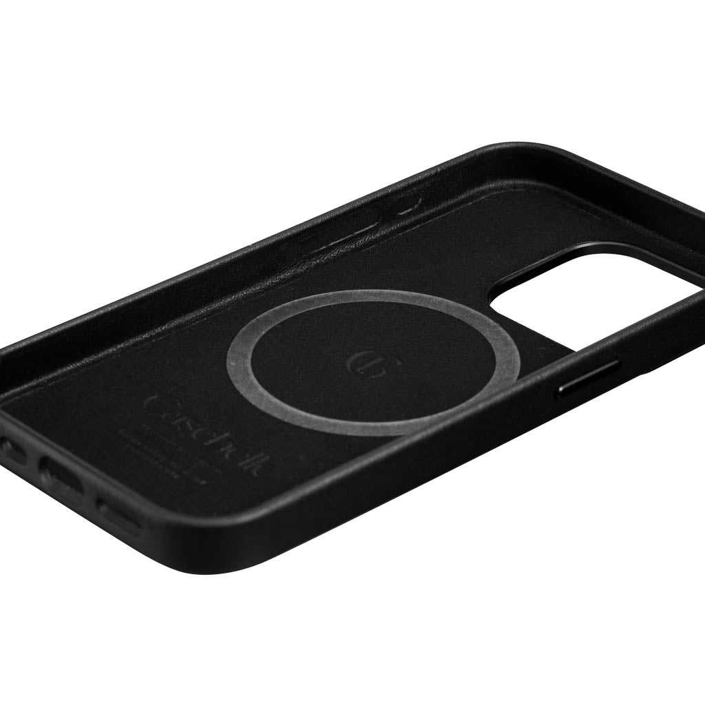 Timeless Luxe Leather Case - Obsidian Black - iPhone 15 Pro