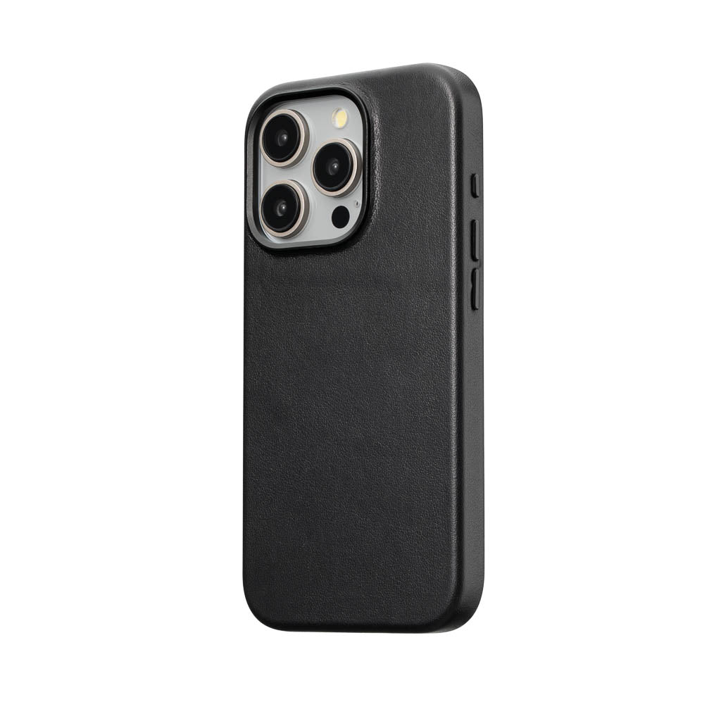 Timeless Luxe Leather Case - Obsidian Black - iPhone 15 Pro Max