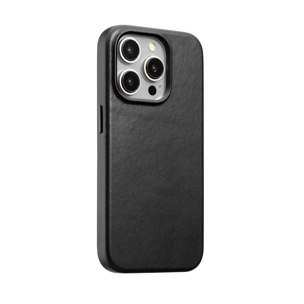 Timeless Luxe Leather Case - Obsidian Black - iPhone 15 Pro Max