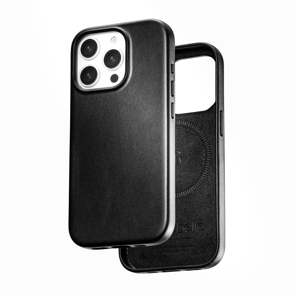 iPhone 15 Pro Max Leather Case - MagSafe - Noir Black