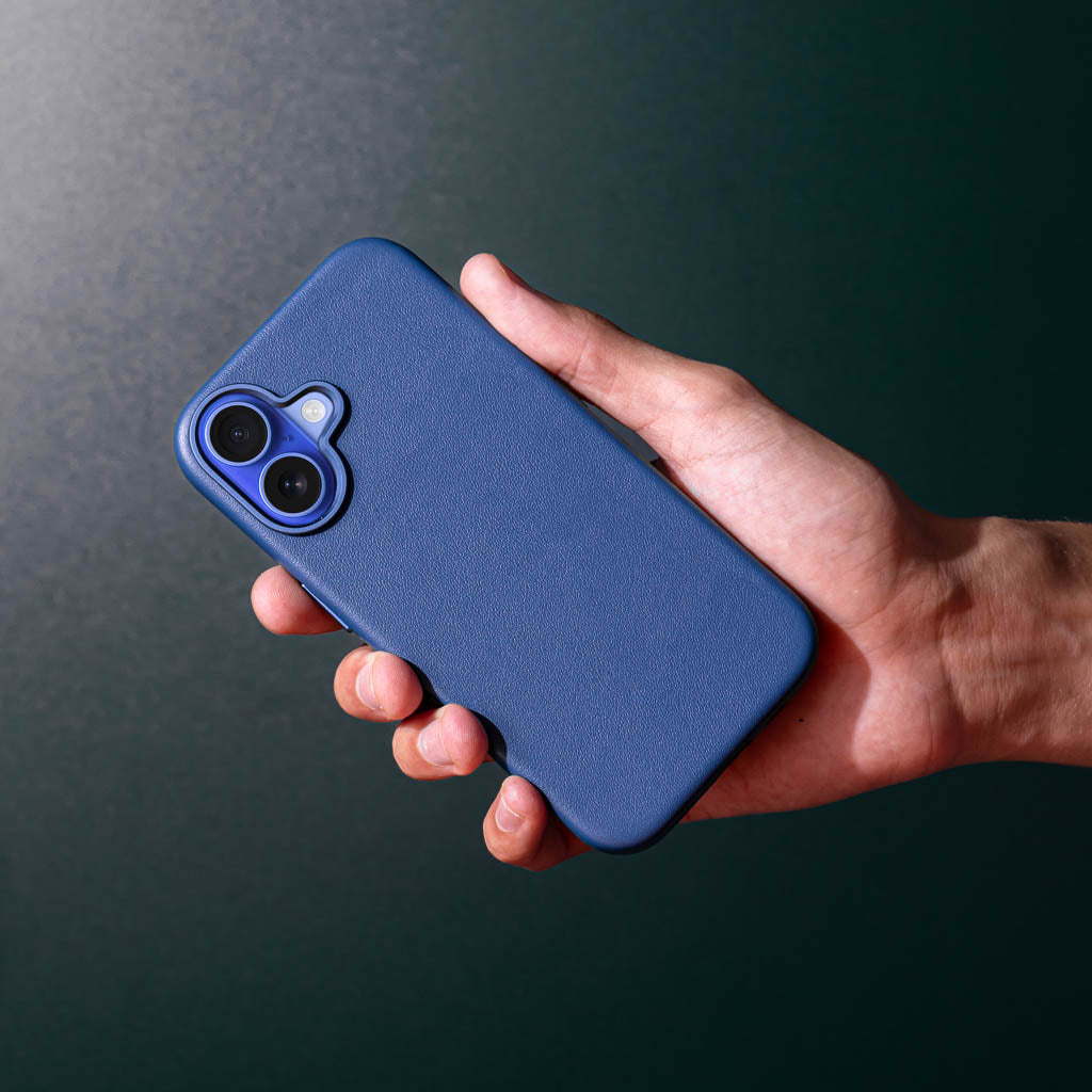 Timeless Luxe Leather Case - Sapphire Blue - iPhone 16