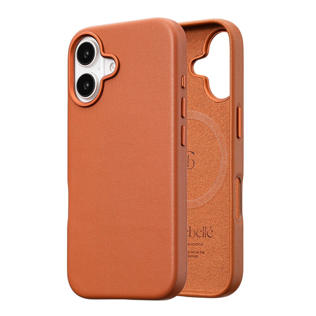 Timeless Luxe Leather Case - Cognac Brown - iPhone 16 Plus
