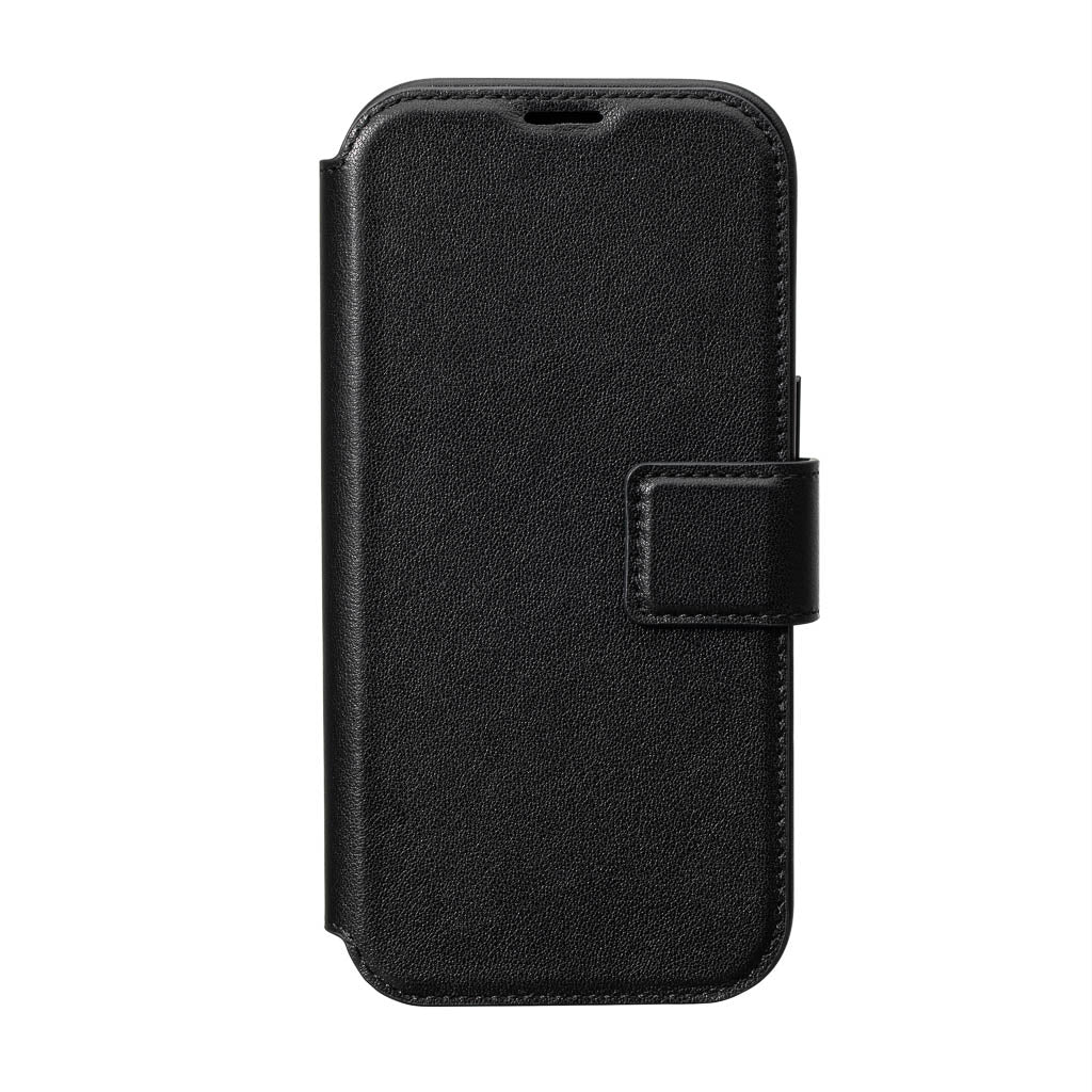 Timeless Luxe Detachable 2-in-1 Leather Wallet Case - Obsidian Black - iPhone 16 Pro
