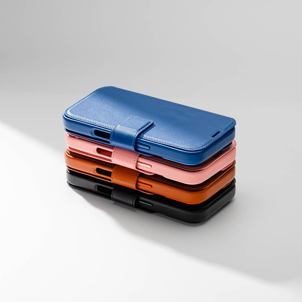 Timeless Luxe Detachable 2-in-1 Leather Wallet Case - Sapphire Blue - iPhone 16 Pro