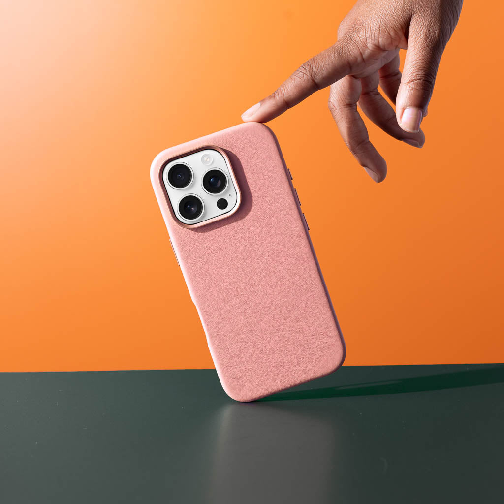 Timeless Luxe Leather Case - Blush Pink - iPhone 16 Pro