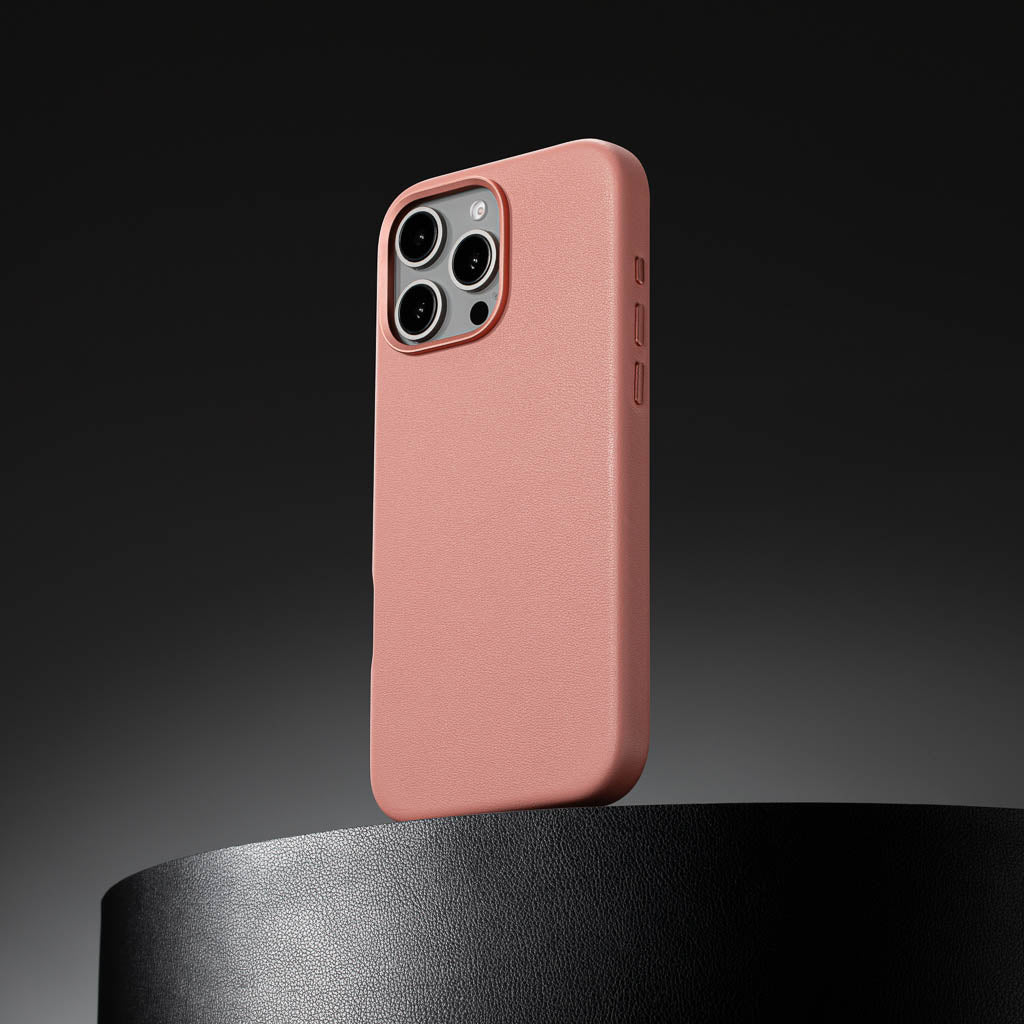 Timeless Luxe Leather Case - Blush Pink - iPhone 16 Pro