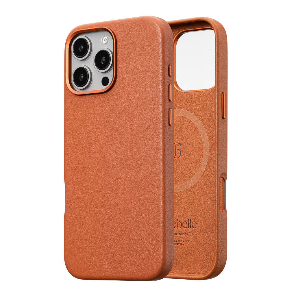 Timeless Luxe Leather Case - Cognac Brown - iPhone 16 Pro