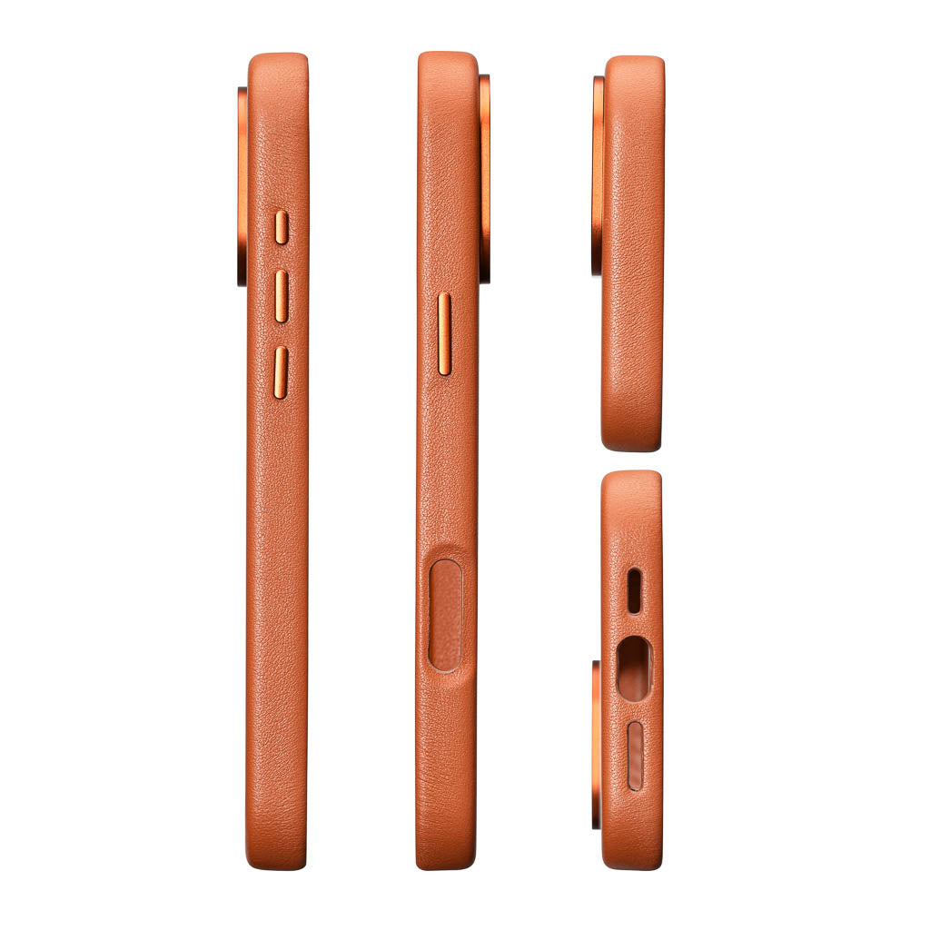 Timeless Luxe Leather Case - Cognac Brown - iPhone 16 Pro