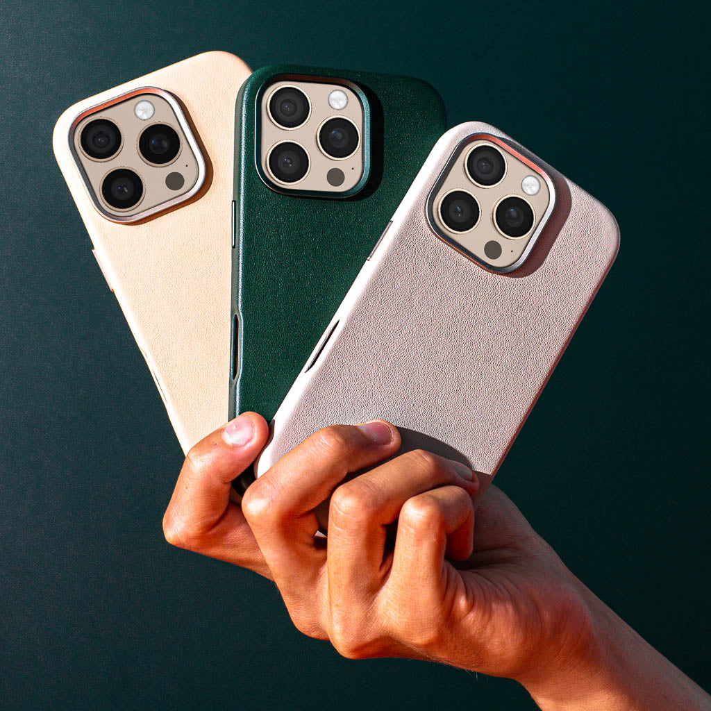 Timeless Luxe Leather Case - Desert Beige - iPhone 16 Pro