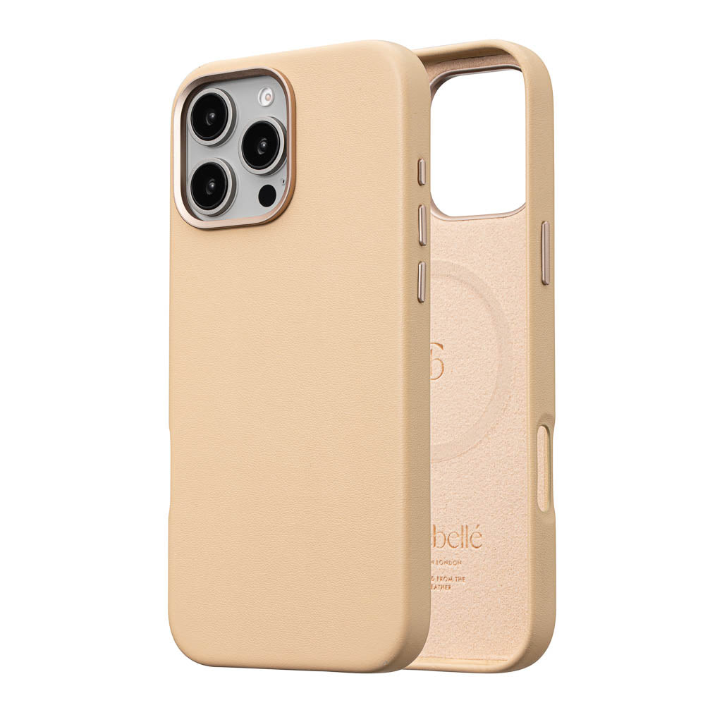 Timeless Luxe Leather Case - Desert Beige - iPhone 16 Pro