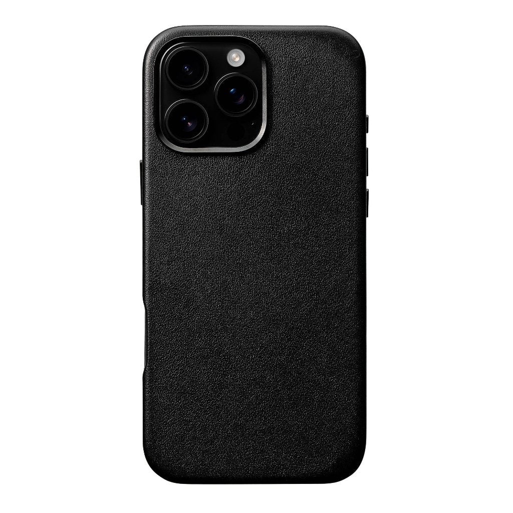 iPhone 16 Pro Leather Case - Timeless Luxe - Obsidian Black