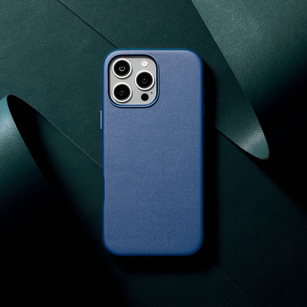 Timeless Luxe Leather Case - Sapphire Blue - iPhone 16 Pro