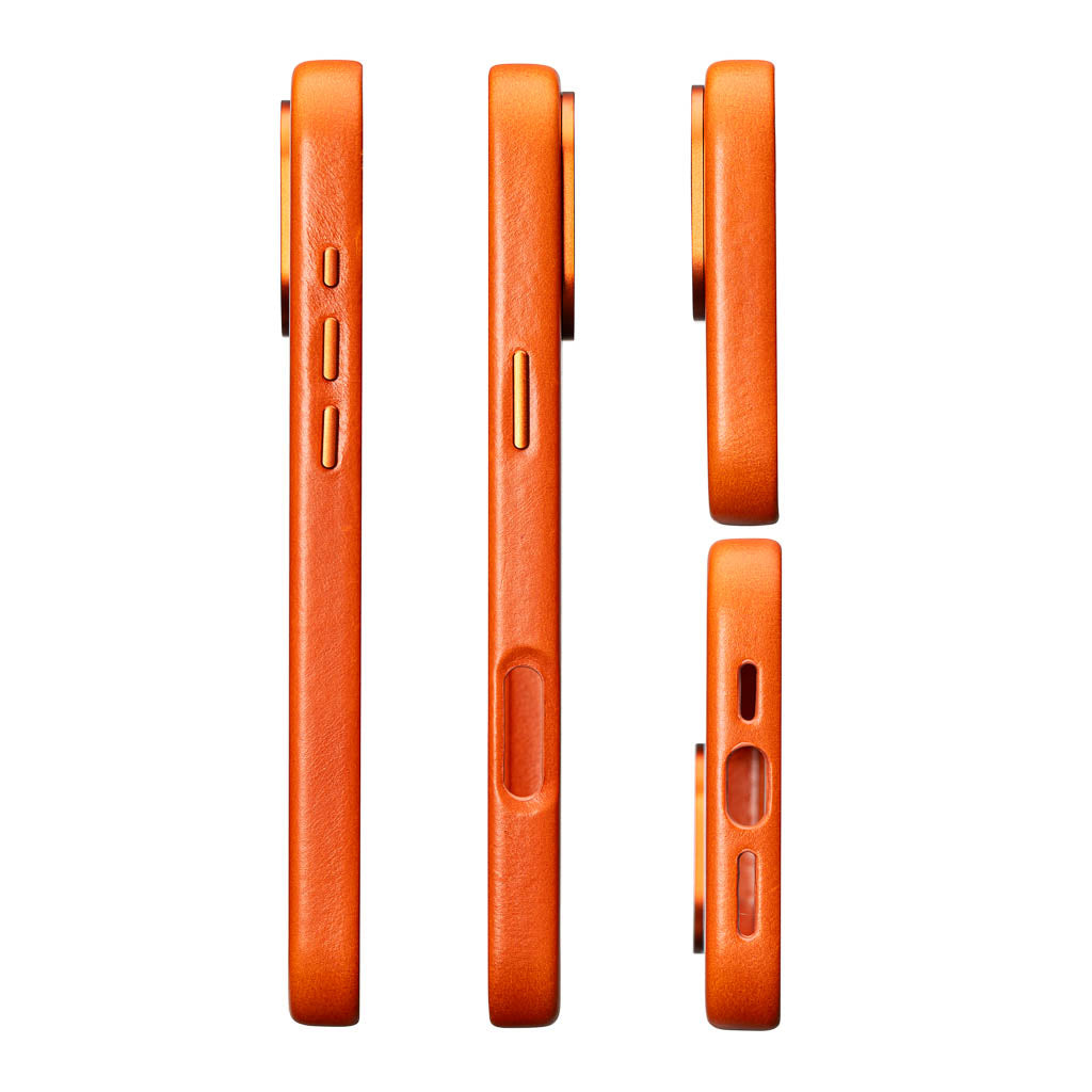 Vintage Luxe Leather Case - Amber Brown - iPhone 16 Pro