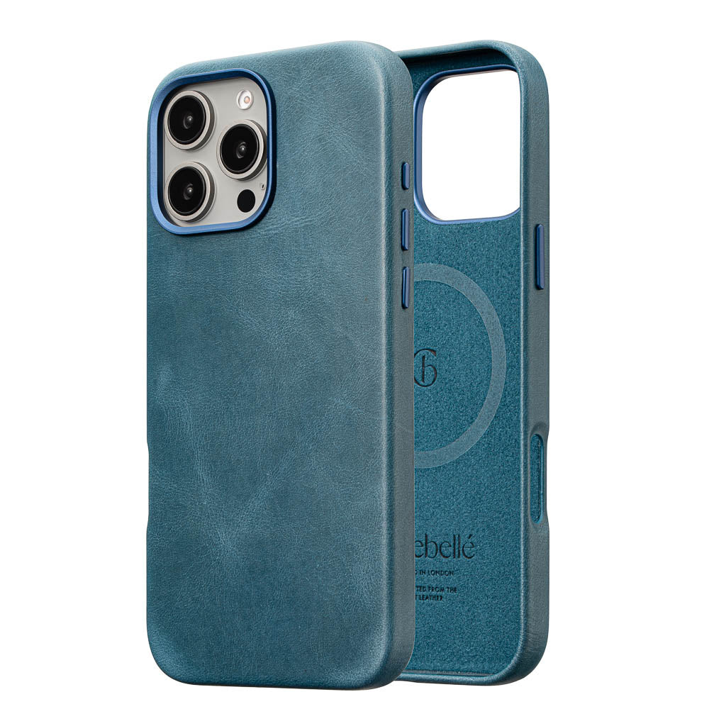 Vintage Luxe Leather Case - Dusk Blue - iPhone 16 Pro
