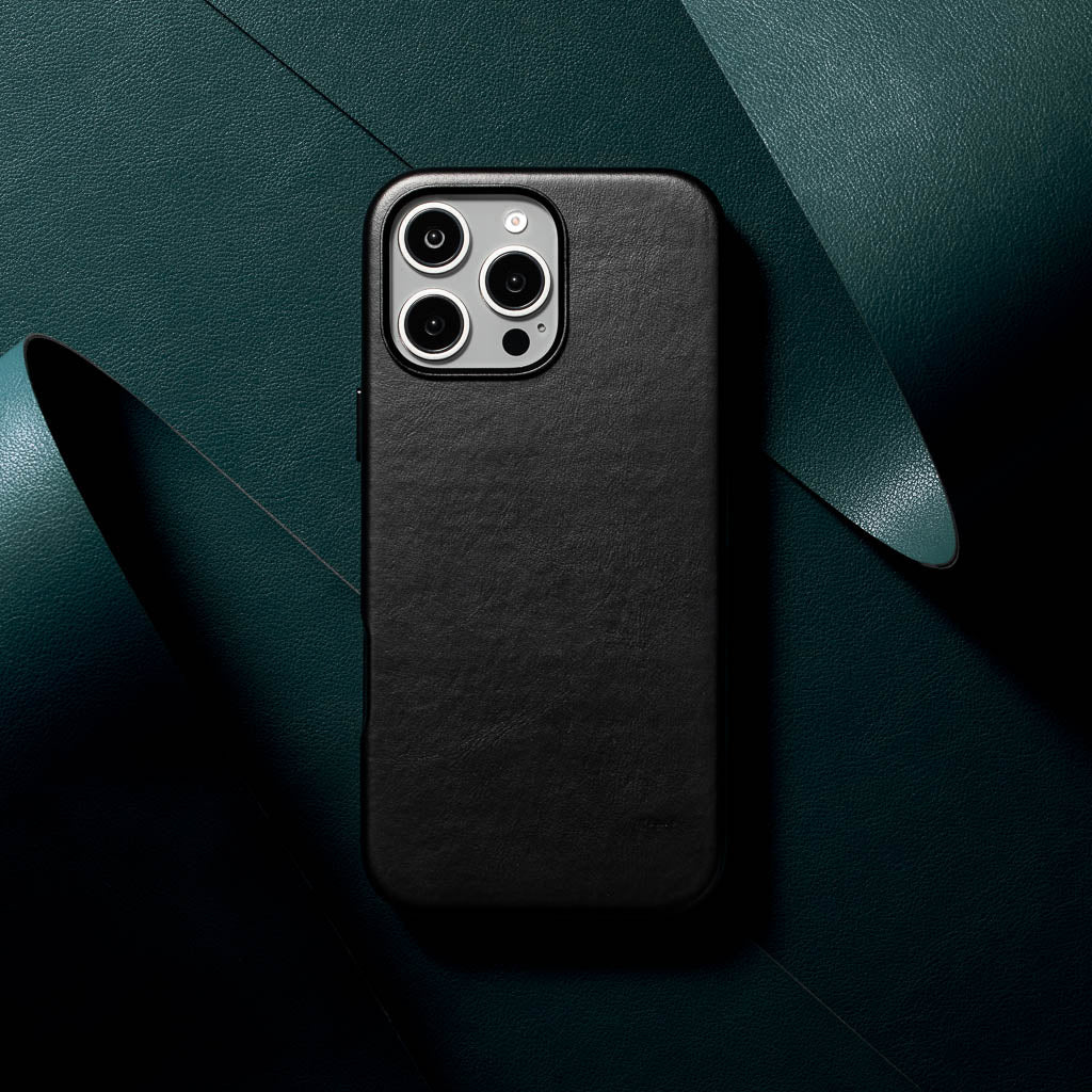 Vintage Luxe Leather Case - Noir Black - iPhone 16 Pro
