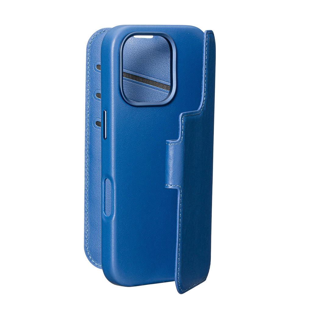 Timeless Luxe Detachable 2-in-1 Leather Wallet Case - Sapphire Blue - iPhone 16 Pro Max