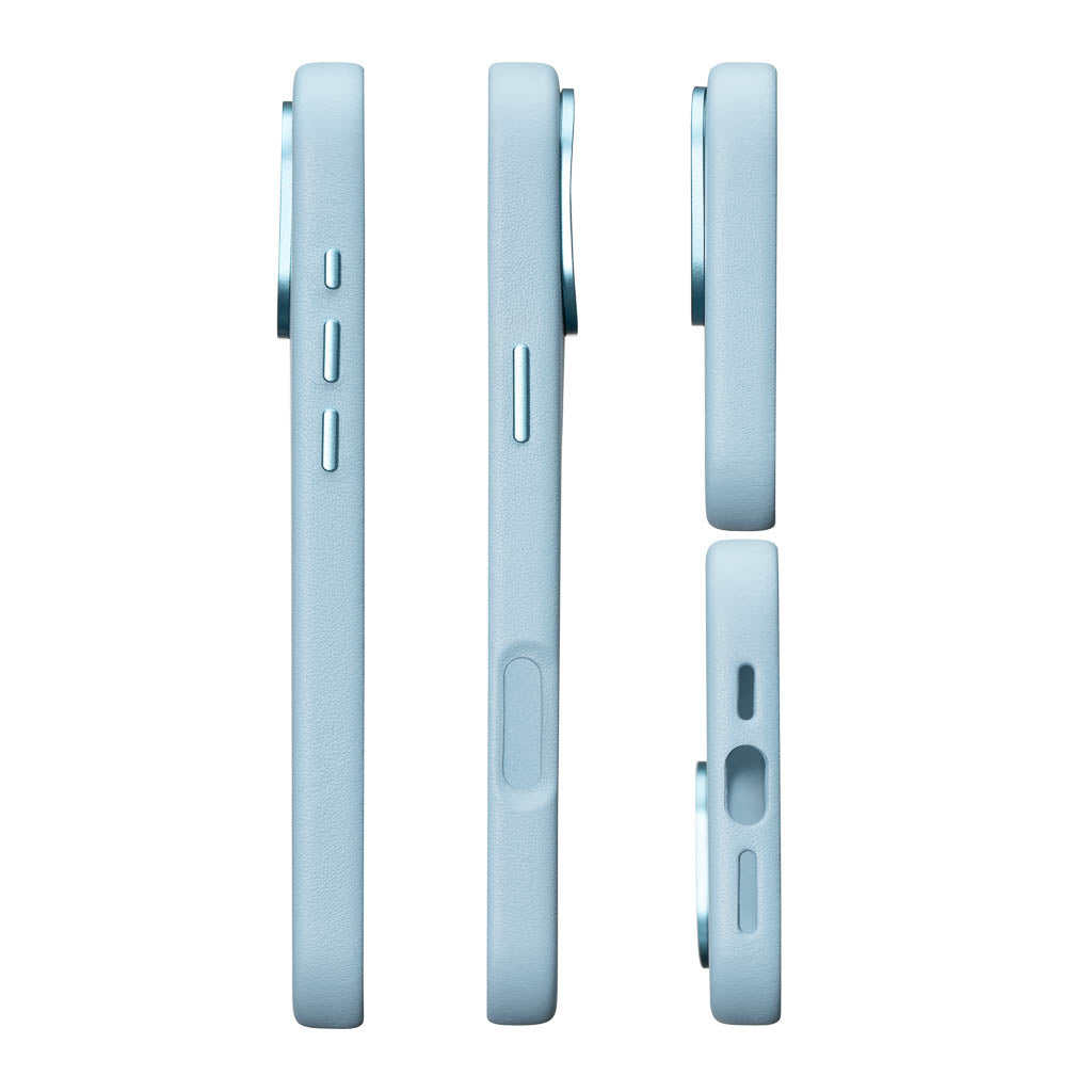Timeless Luxe Leather Case - Light Blue - iPhone 16 Pro Max