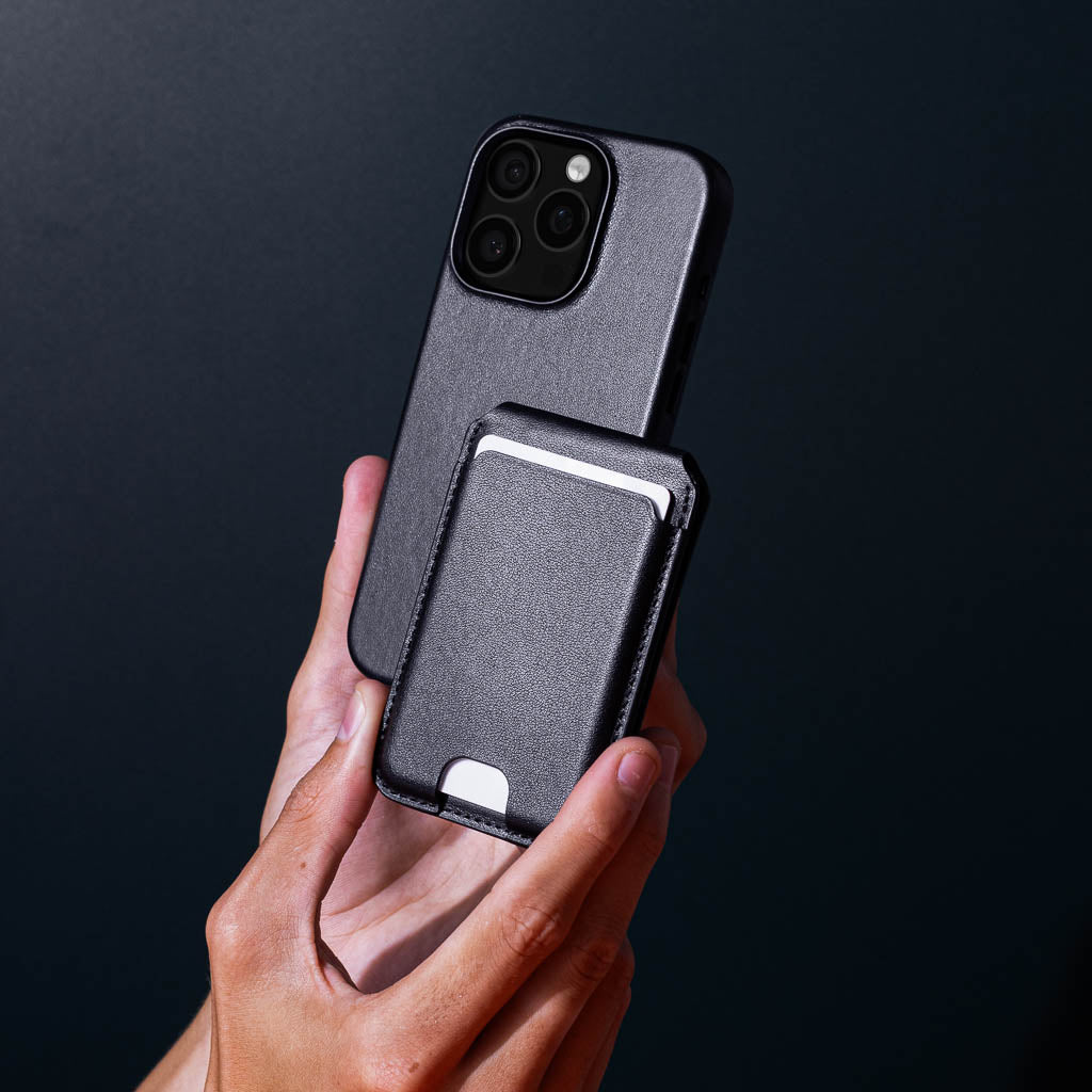 Timeless Luxe Leather Case - Obsidian Black - iPhone 16 Pro Max