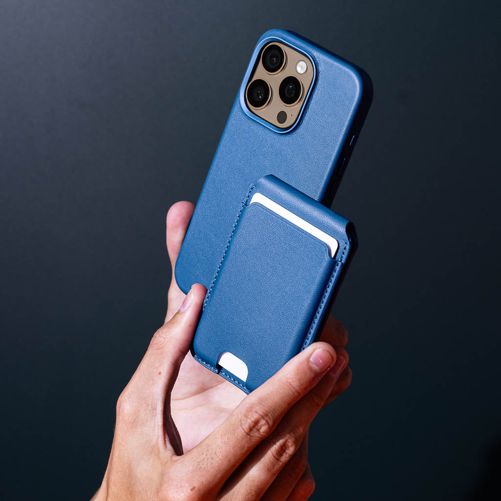 Timeless Luxe Leather Case - Sapphire Blue - iPhone 16 Pro Max