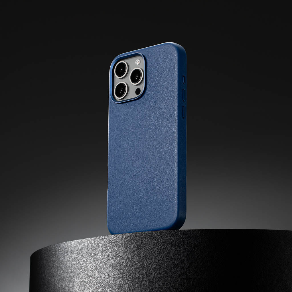 Timeless Luxe Leather Case - Sapphire Blue - iPhone 16 Pro Max