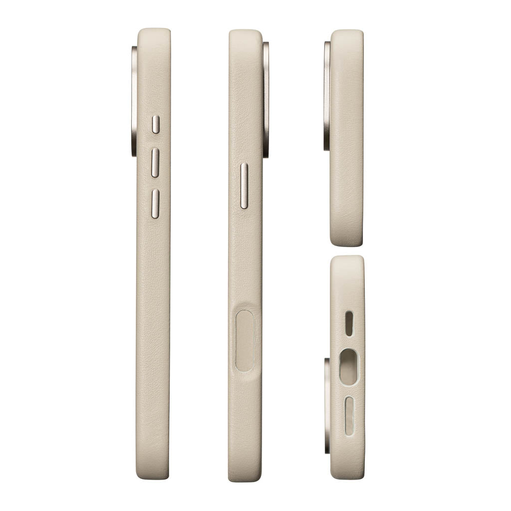 Timeless Luxe Leather Case - Stone Grey - iPhone 16 Pro Max