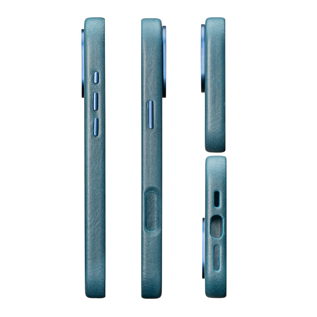 Vintage Luxe Leather Case - Dusk Blue - iPhone 16 Pro Max