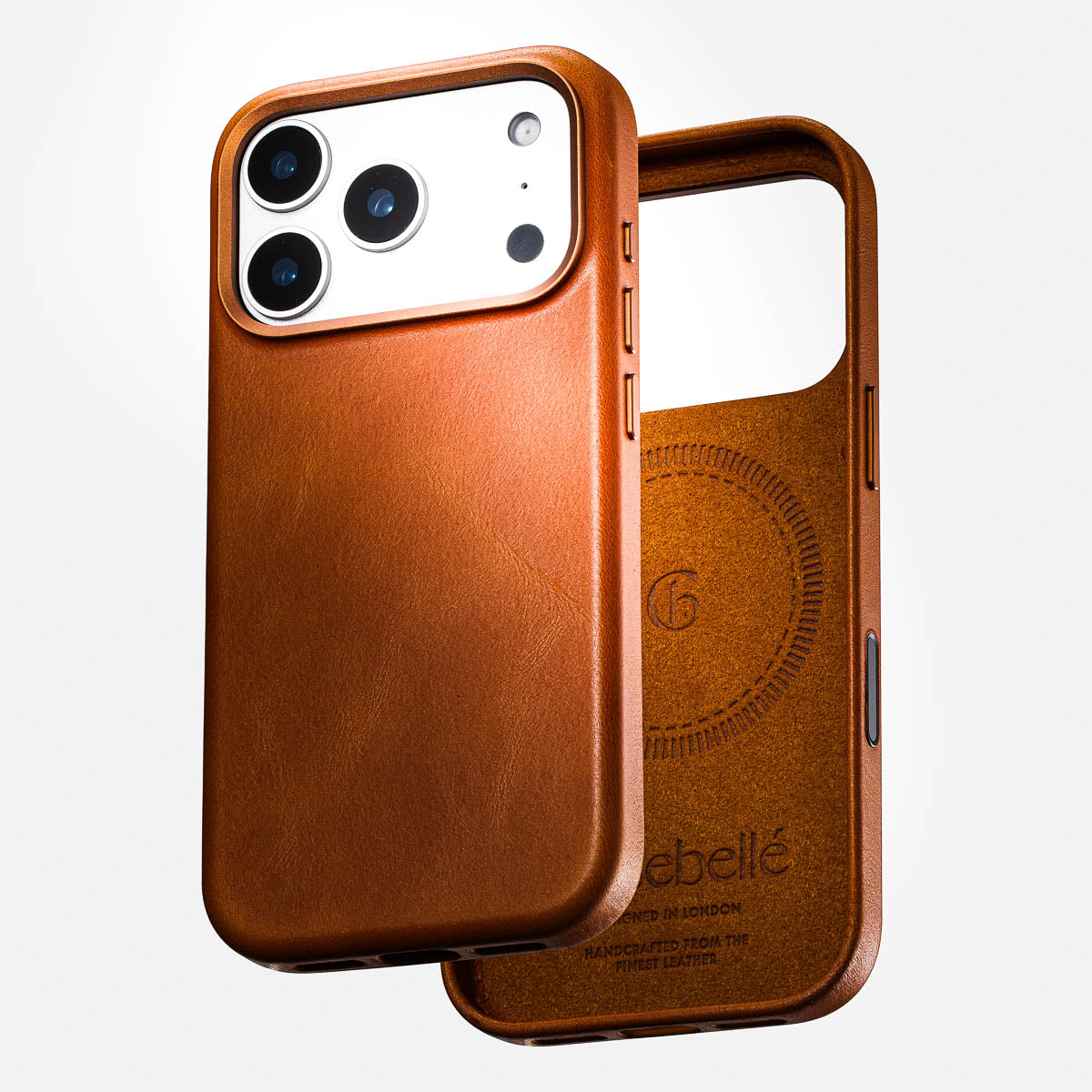 iPhone 17 Pro Max Leather Case - Vintage Luxe - Amber Brown