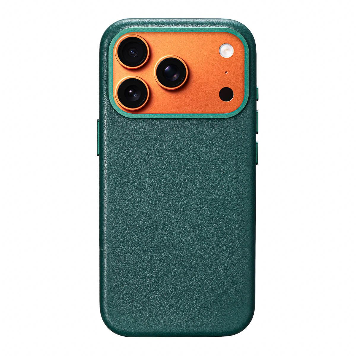 iphone 17 pro max leather case in racing green - full-grain Italian leather magsafe case
