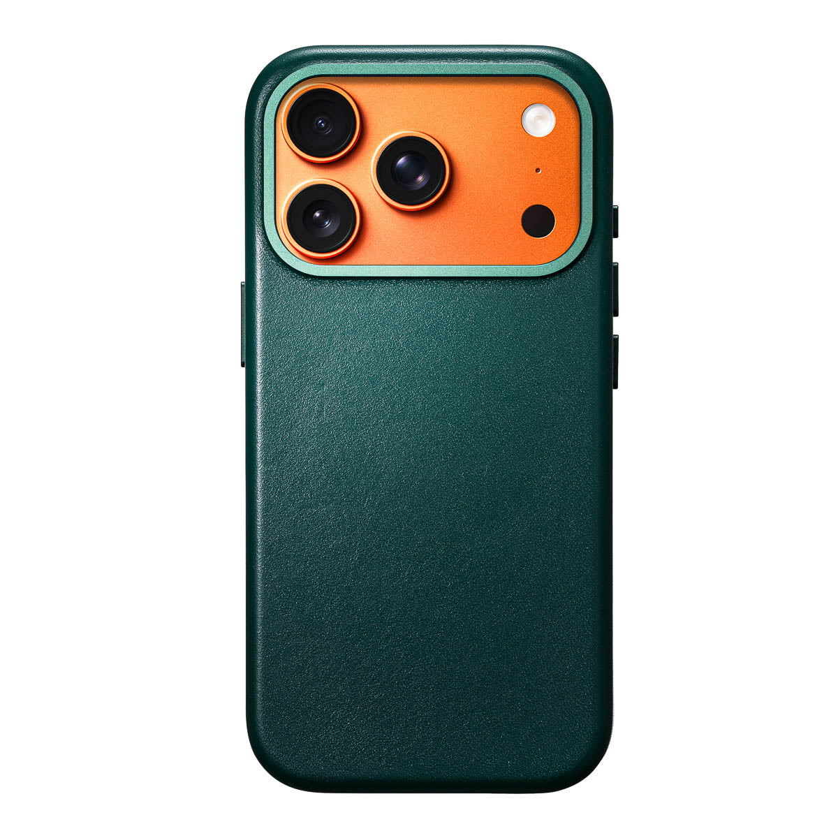 iphone 17 pro max leather case in racing green - full-grain Italian leather magsafe case