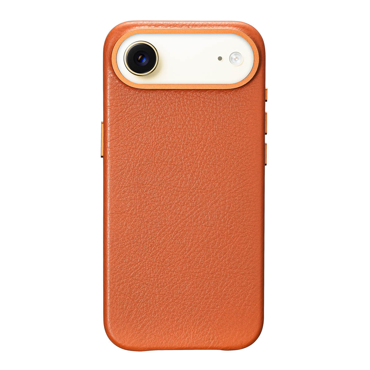iphone air leather case in cognac brown - full-grain Italian leather magsafe case