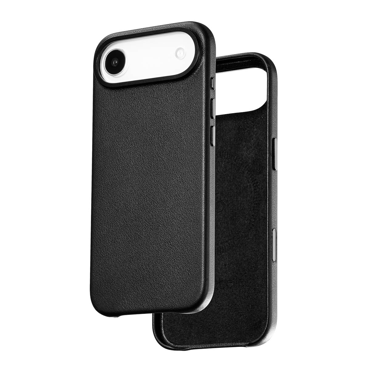 iphone air leather case in obsidian black by Casebelle - camera control touch button for improved accessibility