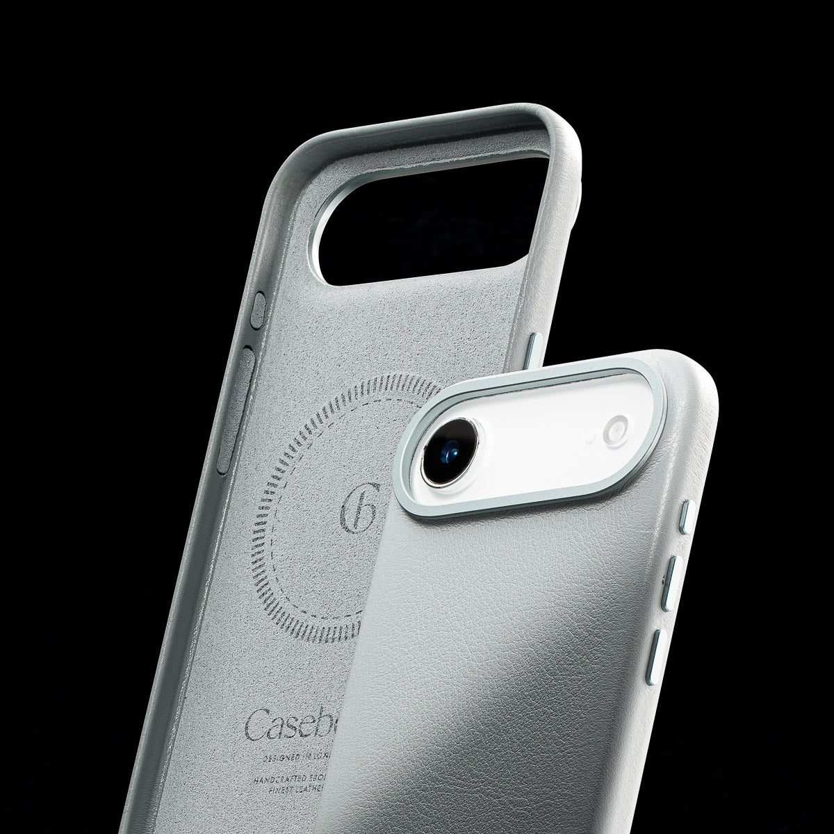 soft suede microfiber interior lining of iphone air pale blue leather case by casebelle