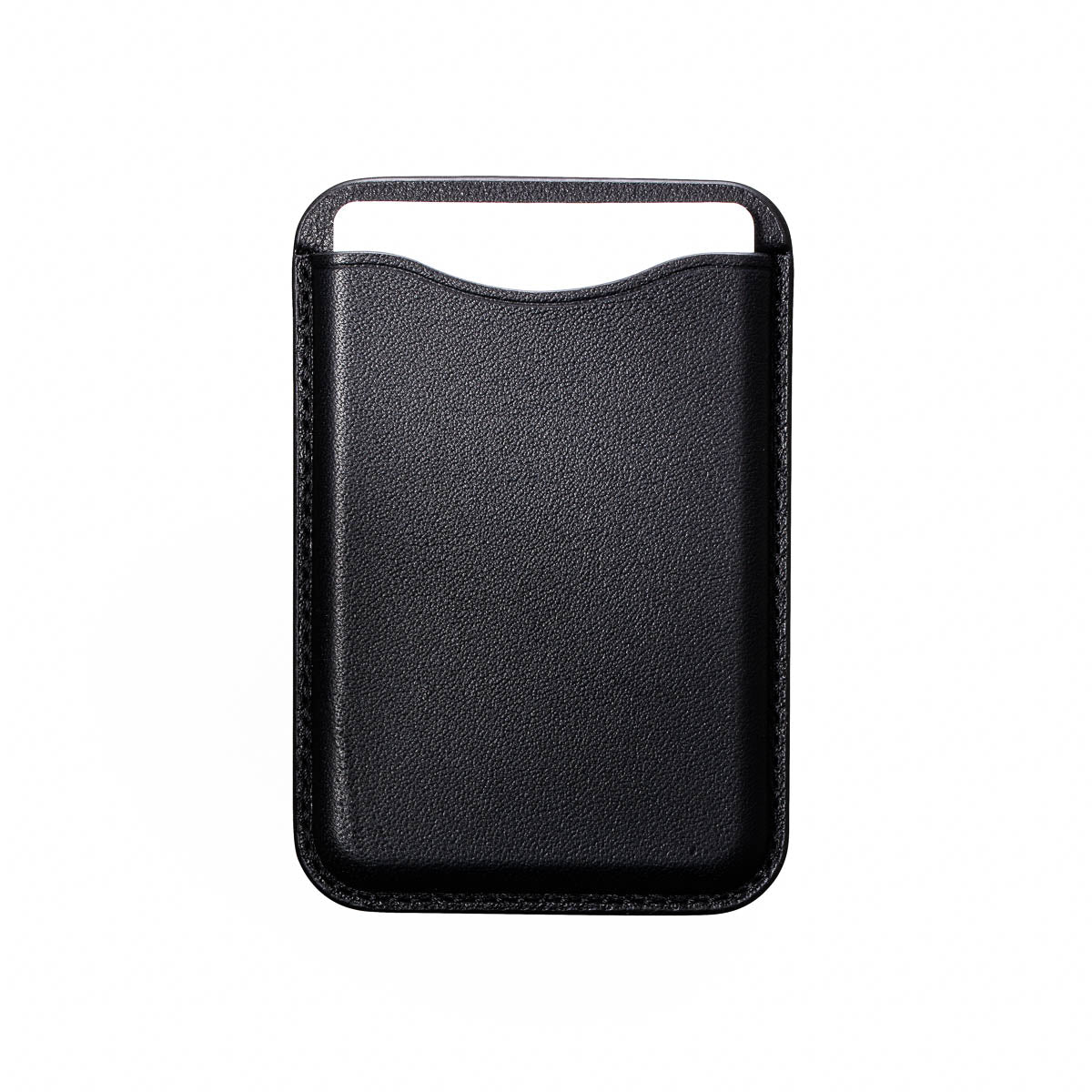 Casebelle leather MagSafe wallet in Obsidian Black - full-grain leather card holder