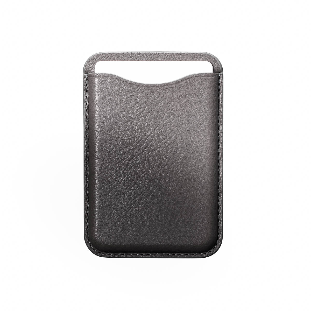 Casebelle leather MagSafe wallet in Stone Grey - full-grain leather card holder