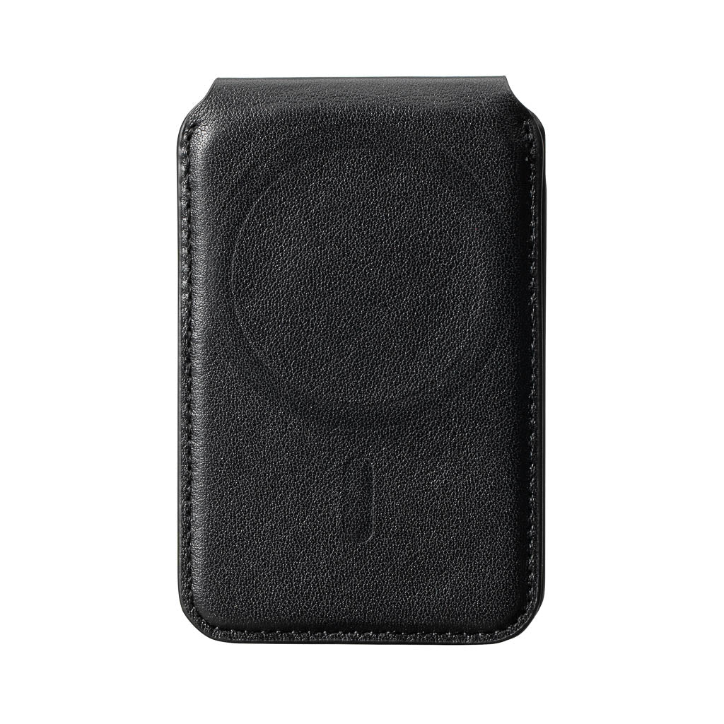 Timeless Luxe - MagSafe Compatible Kickstand Leather Wallet - Obsidian Black