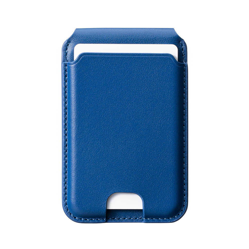 Timeless Luxe - MagSafe Compatible Kickstand Leather Wallet - Sapphire Blue