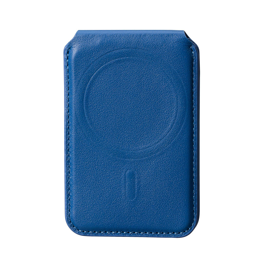 Timeless Luxe - MagSafe Compatible Kickstand Leather Wallet - Sapphire Blue
