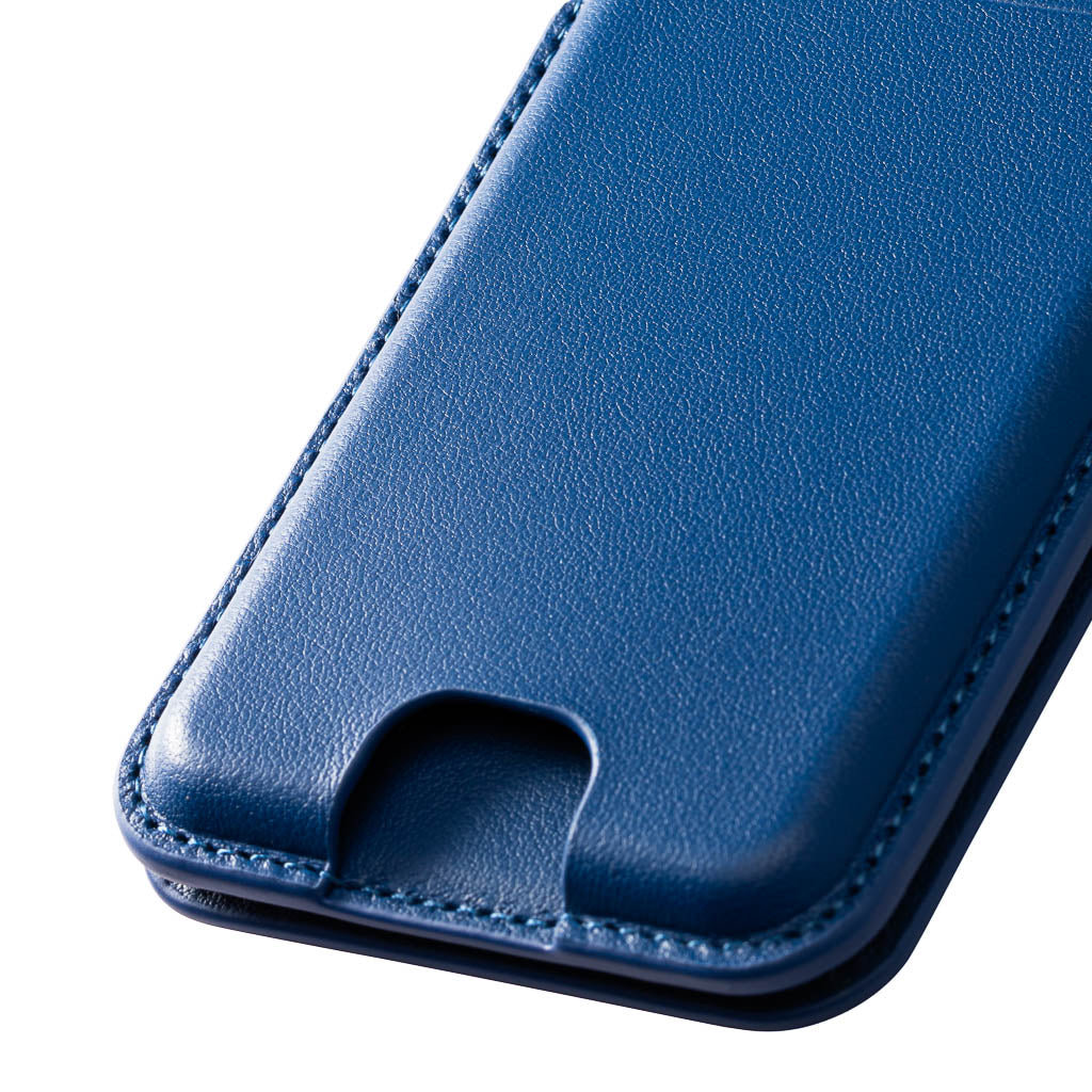 Timeless Luxe - MagSafe Compatible Kickstand Leather Wallet - Sapphire Blue