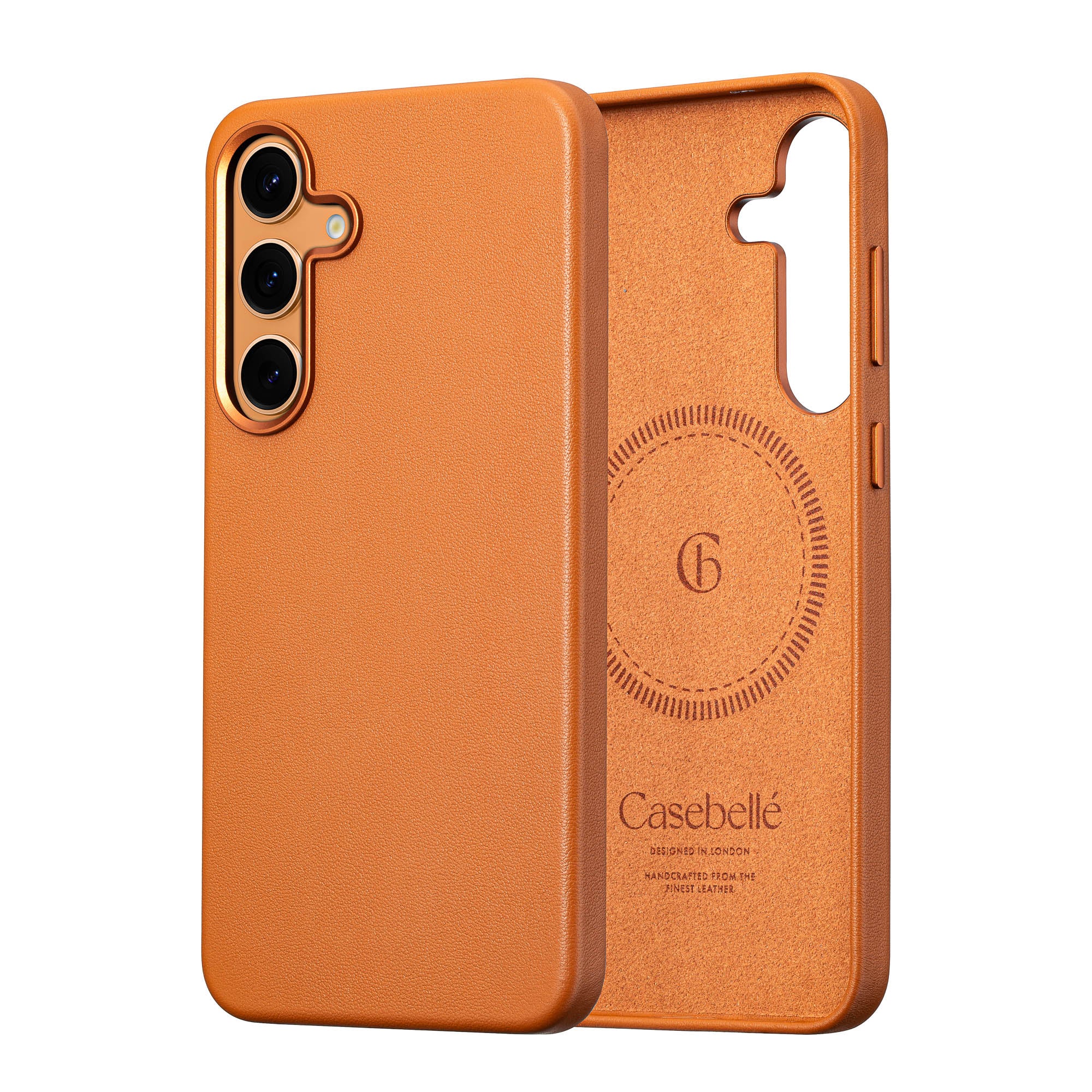 Samsung Galaxy S24 Leather Case - Timeless Luxe - Cognac Brown