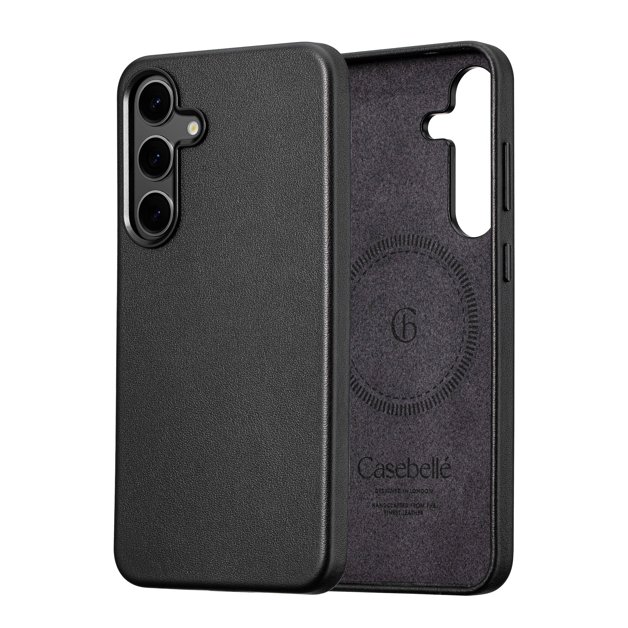 Samsung Galaxy S24 Leather Case - Timeless Luxe - Obsidian Black