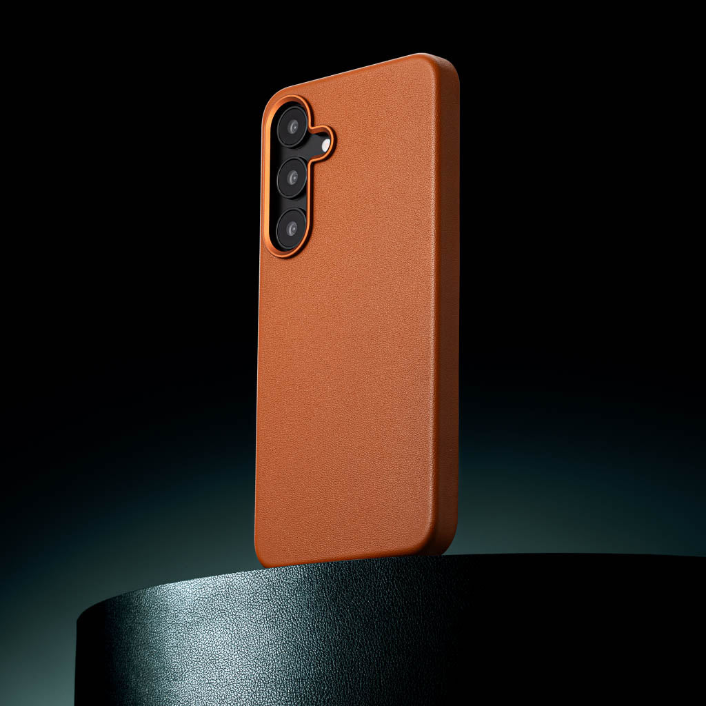 Samsung Galaxy S24 Plus Leather Case - Timeless Luxe - Cognac Brown