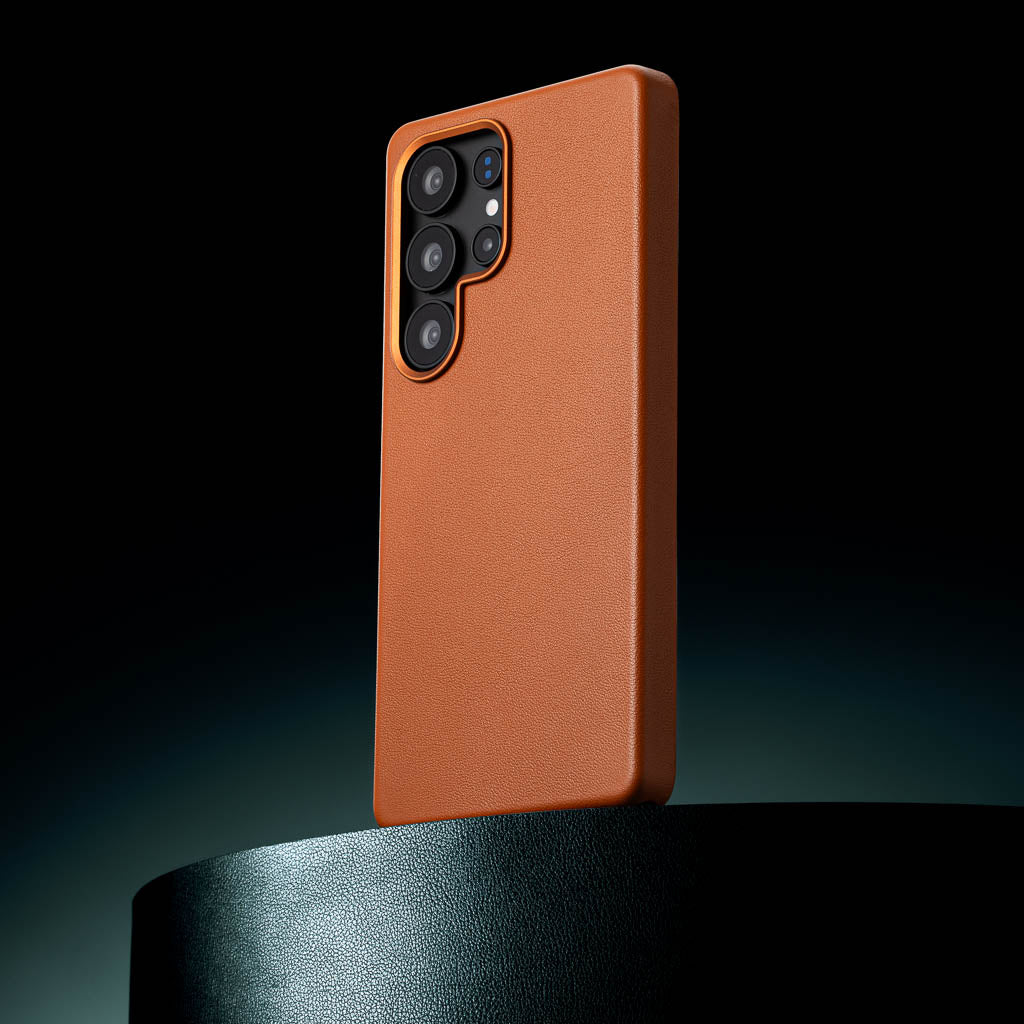 Samsung Galaxy S24 Ultra Leather Case - Timeless Luxe - Cognac Brown